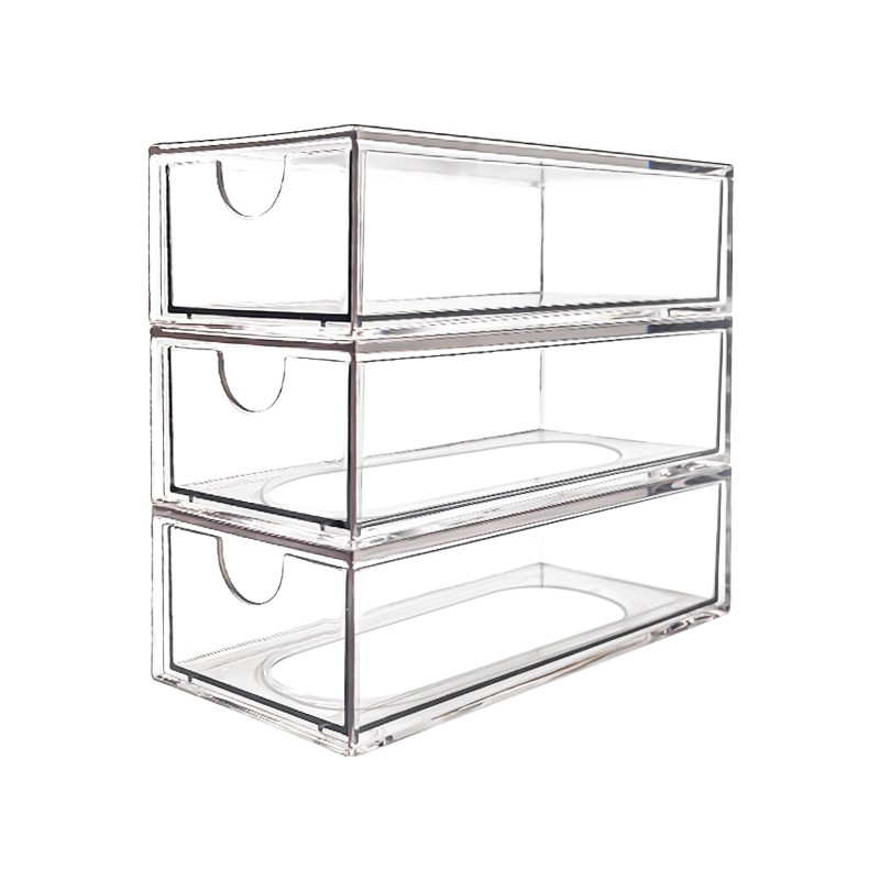 Cosmetic Storage Box Manufacturer - Multi-Size Space-Saving Stackable Clear