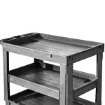 Shelf Cart Factory - 500LBS High Quality 3 Shelf Plastic Storage