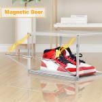 Plastic Shoe Case Manufacturer - Magnetic Door Foldable Clear Sneaker Crate