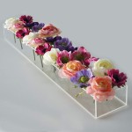 Acrylic Flower Box Manufacturer - Square Clear Rectangular Vases Flower Stand