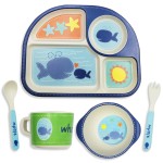 Kids Tableware Manufacturer - Natural Bamboo Fiber Cute Whale Shape Cutlery
