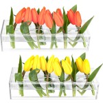 Acrylic Flower Box Manufacturer - Square Clear Rectangular Vases Flower Stand