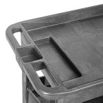 Shelf Cart Factory - 500LBS High Quality 3 Shelf Plastic Storage