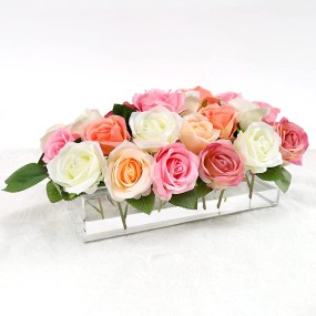 Acrylic Flower Box Manufacturer - Square Clear Rectangular Vases Flower Stand