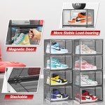 Sneaker Storage Box Manufacturer - 10 Pack Stackable Front Magnetic Door