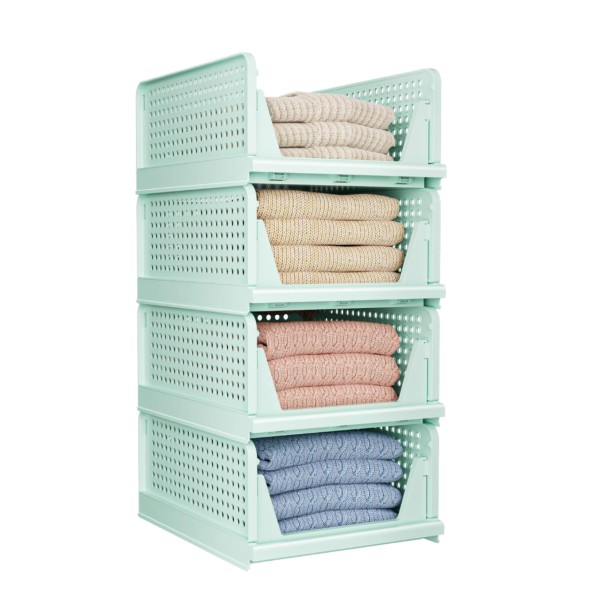 Storage Basket Factory - Stackable Folding Collapsible Drawer Type Container