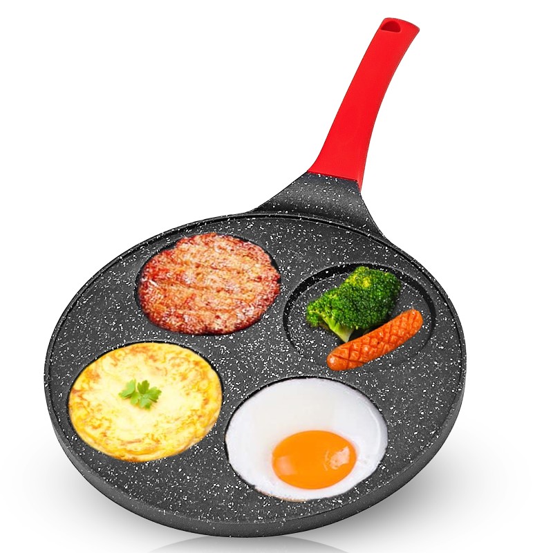 Egg Frying Pan Factory - USA Stock Mini Pancake Non Stick 4 Hole