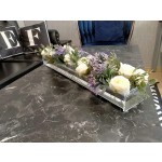 Flower Vase Factory - Clear Acrylic Rectangular Decorative Planter Pot