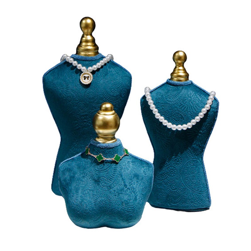 Jewelry Stand Manufacturer - New Velvet Mannequin Necklace Display Bust