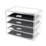 Storage Box Manufacturer - Acrylic Clear 4 Drawers Cosmetics Organizer