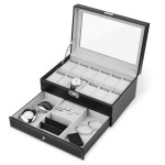 Watch Box Manufacturer - Double Layers Suede Inside Jewelry Organizer