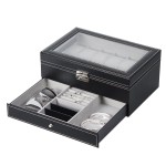 Watch Box Manufacturer - Double Layers Suede Inside Jewelry Organizer