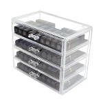 Storage Box Manufacturer - Acrylic Clear 4 Drawers Cosmetics Organizer