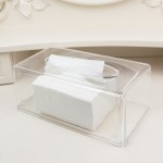 Tissue Box Cover Factory - Acrylic Clear Rectangular Napkin Holder Case