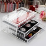 Cosmetics Storage Box Factory - Acrylic 3 Drawer Type Transparent Makeup Box