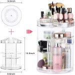 Makeup Organizer Manufacturer - 360 Degree Rotation Transparent Dressing Table