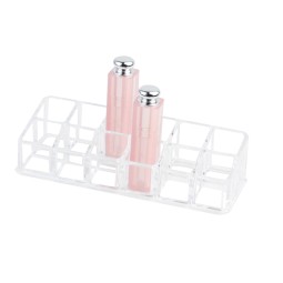 Lipstick Organizer Manufacturer - 12 Grids Transparent Lip Gloss Display Stand