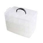 Nail Art Container Manufacturer - 3 Layer Portable Plastic Makeup Storage