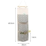 Wall Storage Bags Manufacturer - 7 Pockets Cotton Linen Waterproof Pouch