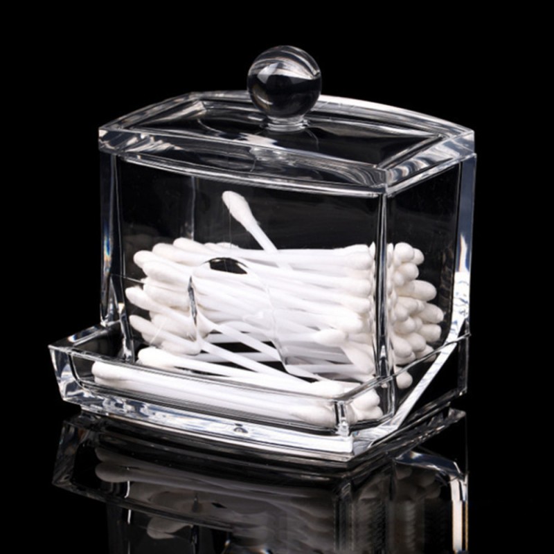 Cotton Swab Holder Factory - Creative Clear Acrylic Makeup Organizer Case