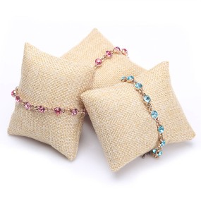 Bracelet Display Manufacturer - Yellow Velvet Fabric Watch Pillow Rack