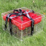 Acrylic Rose Box Manufacturer - Transparent Flower Gift Box With Cover