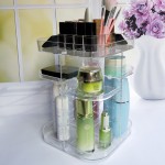Makeup Organizer Manufacturer - 360-degree Rotating Brush Holder Jewelry Case