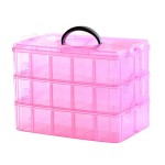 Nail Art Container Manufacturer - 3 Layer Portable Plastic Makeup Storage