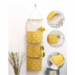 Wall Storage Bags Manufacturer - 7 Pockets Cotton Linen Waterproof Pouch