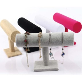 Jewelry Stand Factory - Wood Velvet Bracelet Bangle Watch Hanging Rack
