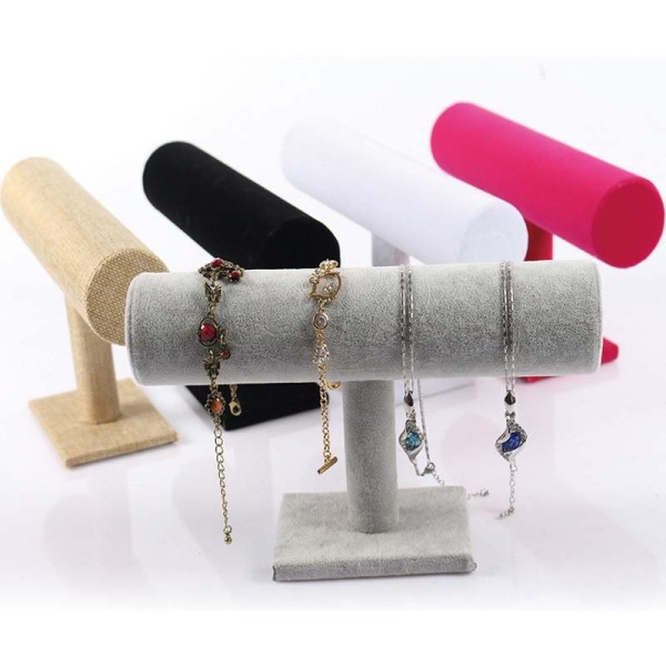 Jewelry Stand Factory - Wood Velvet Bracelet Bangle Watch Hanging Rack