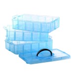 Nail Art Container Manufacturer - 3 Layer Portable Plastic Makeup Storage