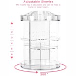 Makeup Organizer Manufacturer - 360 Degree Rotation Transparent Dressing Table