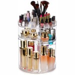 Makeup Organizer Manufacturer - 360 Degree Rotation Transparent Dressing Table