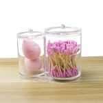 Cotton Ball Holder Manufacturer - Acrylic Round Container Pad Storage Case