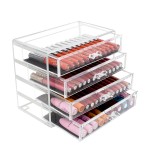 Storage Box Manufacturer - Acrylic Clear 4 Drawers Cosmetics Organizer