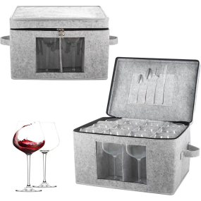 Wine Box Manufacturer - Square Wine Glass Storage Box
