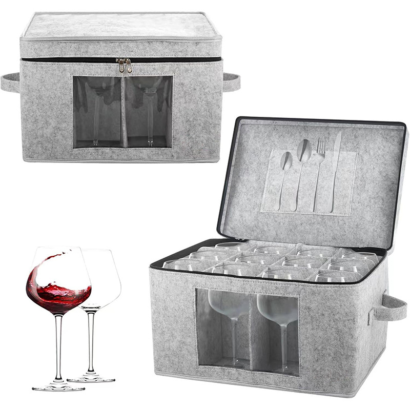 Wine Box Manufacturer - Square Wine Glass Storage Box