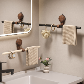 Towel Rack Manufacturer - Antique Style Walnut Towel
