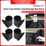 Door Cup Holder Manufacturer - 4 Pcs Set for Model Y/3 Black