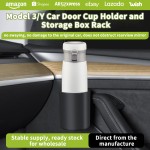 Door Cup Holder Manufacturer - 4 Pcs Set for Model Y/3 Black