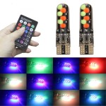 T10 RGB LED Bulb Factory - W5W Remote Control COB Interior