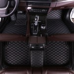 Faux Leather Mats Supplier - 4pcs Black Faux Leather
