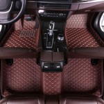 Faux Leather Mats Supplier - 4pcs Black Faux Leather