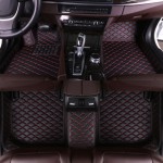 Faux Leather Mats Supplier - 4pcs Black Faux Leather