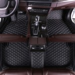 Faux Leather Mats Supplier - 4pcs Black Faux Leather
