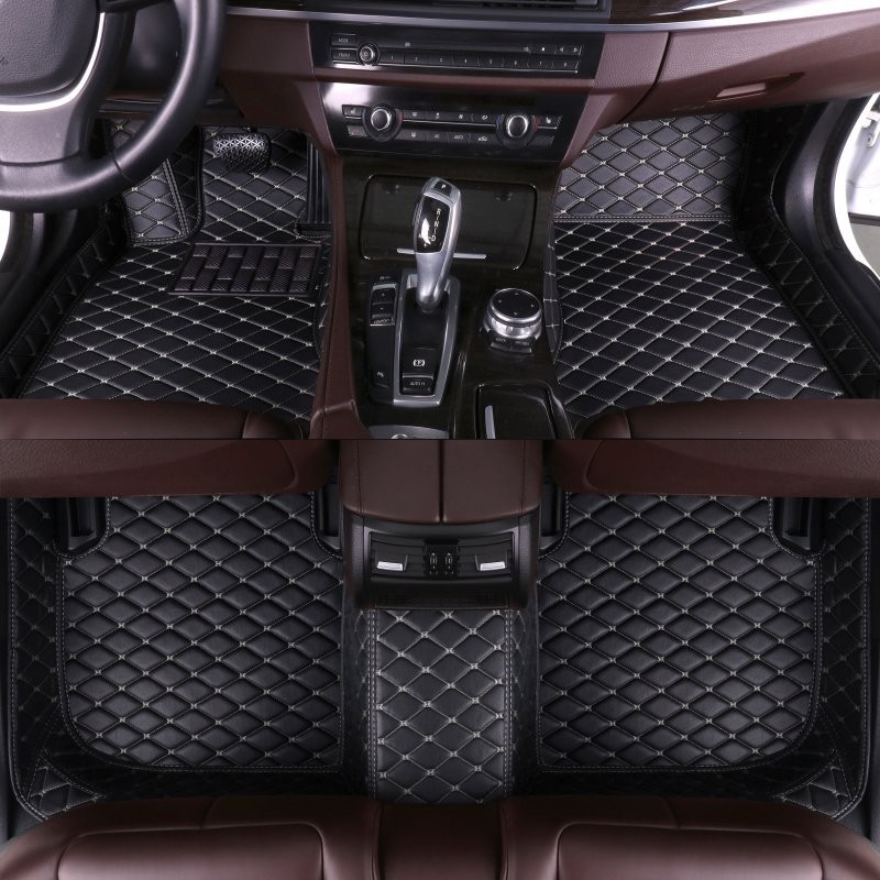 Faux Leather Mats Supplier - 4pcs Black Faux Leather