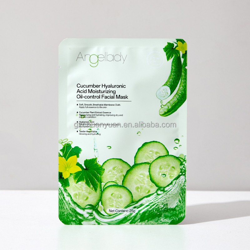 Customized Formula Face Mask With Logo Cucumber Acid Moisturizing Oil-Control Hyaluronic Skin Care Face Mask Private Label
