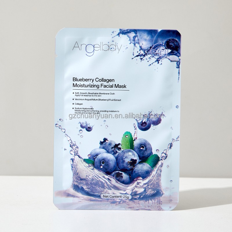 Face Mask Manufacturer China Wholesale Fruity Face Mask Blueberry Collagen Anti-Aging Hydrating Sheet Masks for the Face