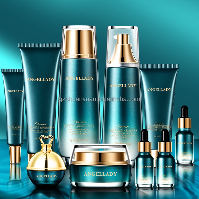 OEM Custom Formula Ganoderma Lucidum Sheep Placenta Moisturizing Beauty Skin Care Set Custom Logo Facial Kit Skin Care Gift Set